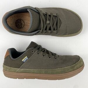 Lems Chillum Shoes Green Spruce Canvas Wool Minimalist - Mens Size 10.5